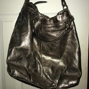 Metallic Coach Shoulder Bag